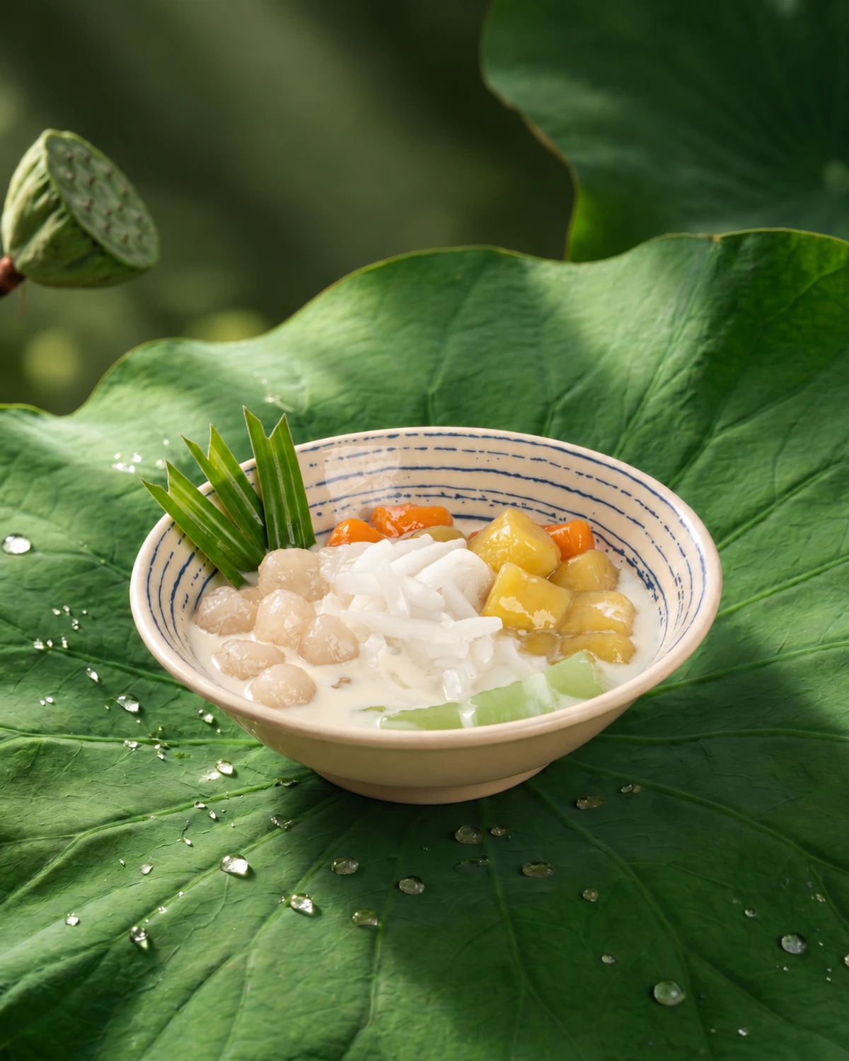 Chè flan sương sáo